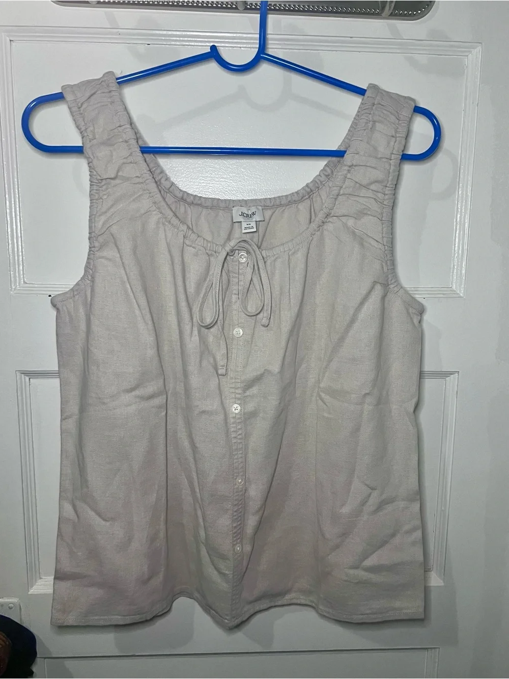 JCREW Linen-blend tank top